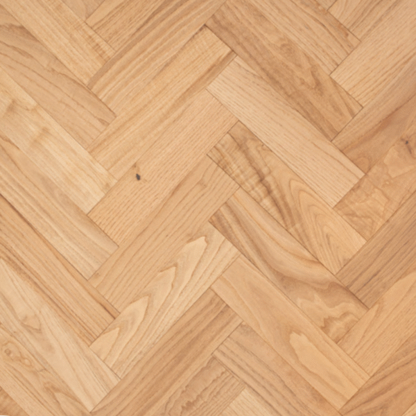Aerial view of Goodwood Engineered Oak herringbone flooring with a smooth, natural UV lacquered finish.