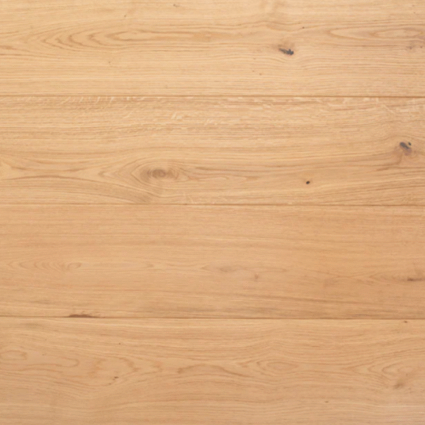 Aerial view of Sudeley Engineered Oak wide plank flooring with a natural brushed and UV oiled finish, showcasing the expansive grain and rustic character of oak.