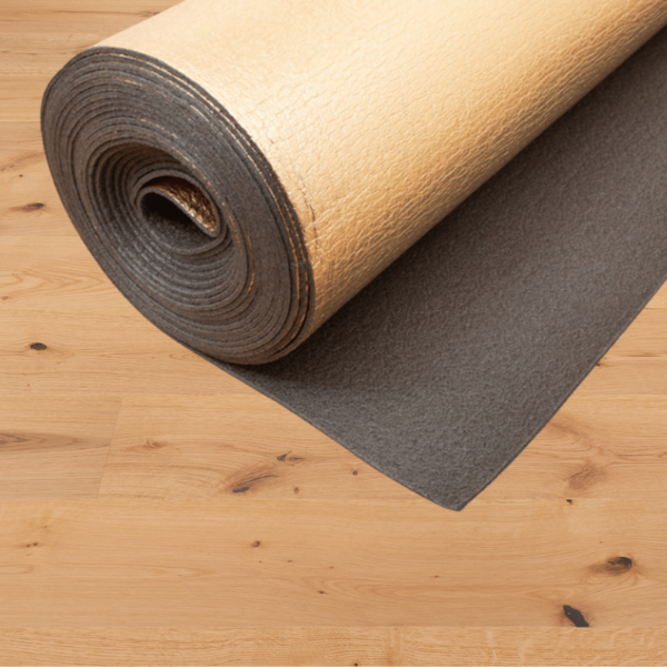 Gold 5mm Wood & Laminate Underlay with foil backing and built-in moisture barrier for enhanced flooring protection and insulation